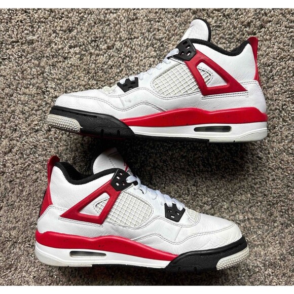 Nike Air Jordan 4 Red Cement Size 5.5 Youth (Size 7 Youth) - Picture 2 of 7